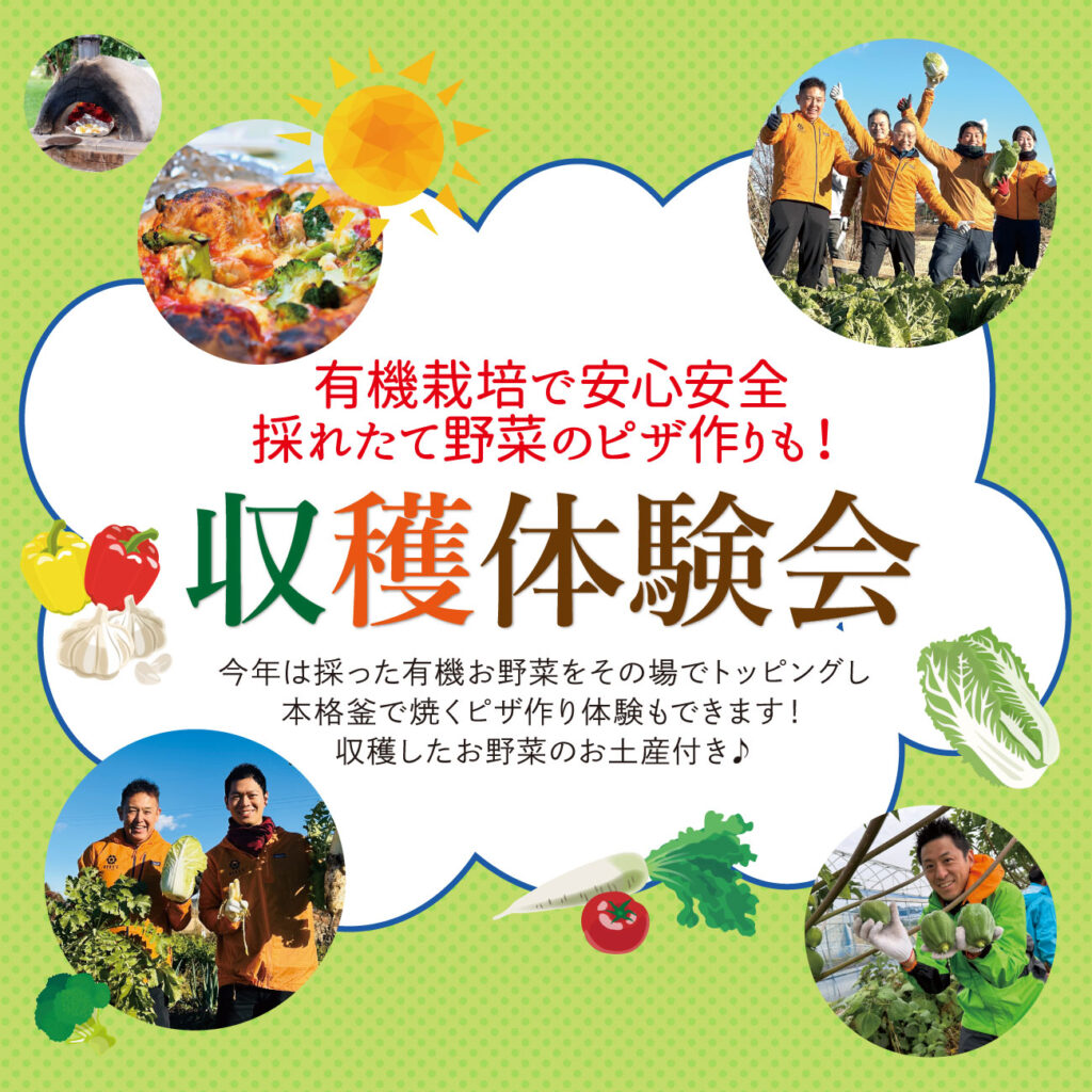 2024年10月11日 採れたて野菜のピザ作り付！元気になる旬の有機野菜 収穫体験会