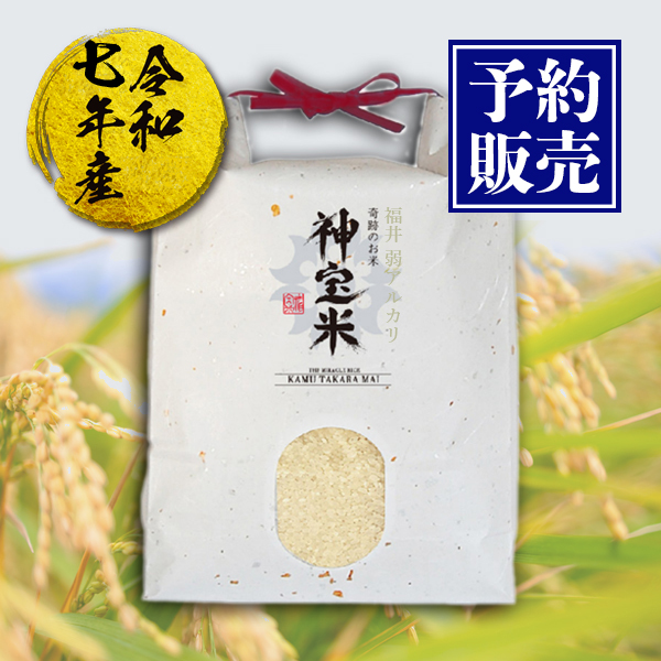 【予約販売】令和7年度【福井 弱アルカリ】奇跡のお米 神宝米（かむたからまい）